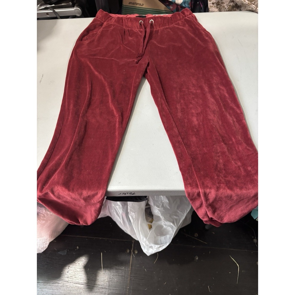 COCO-LIMON Womens Jogger Burgundy Pants L